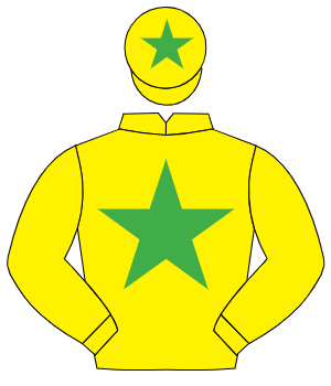 YELLOW, emerald green star, emerald green star on cap