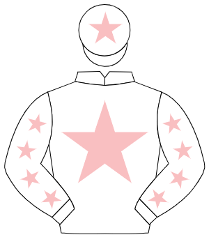 WHITE, pink star, pink stars on sleeves, pink star on cap