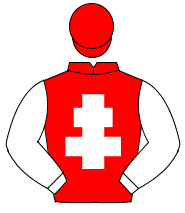 RED, white cross of lorraine & sleeves, red cap