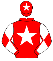 RED, white star, diabolo on sleeves, red cap, white star                                                                                              