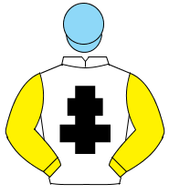 WHITE, black cross of lorraine, yellow sleeves, light blue cap                                                                                        