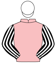 PINK, black & white striped sleeves, white cap                                                                                                        