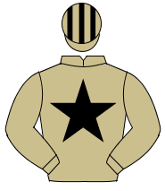 BEIGE, black star, striped cap                                                                                                                        