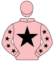 PINK, black star, black stars on sleeves, pink cap                                                                                                    