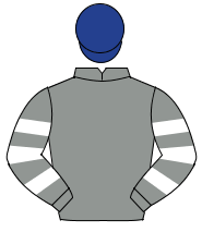 GREY, grey & white hooped sleeves, dark blue cap                                                                                                      