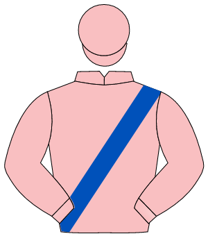 PINK, royal blue sash, pink cap                                                                                                                       