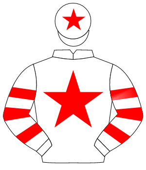 WHITE, red star, hooped sleeves, red star on cap                                                                                                      