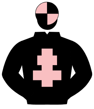 BLACK, pink cross of lorraine, quartered cap