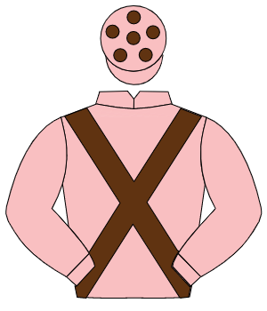 PINK, brown cross sashes, brown spots on cap                                                                                                          
