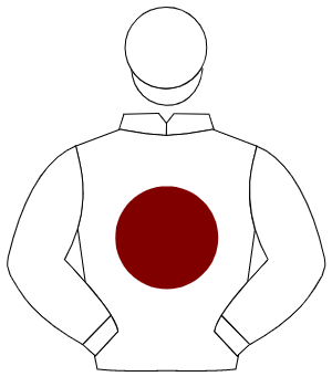 WHITE, maroon Q on body, white cap