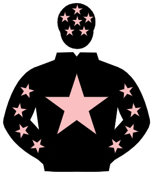 BLACK, pink star, pink stars on sleeves, black cap, pink stars